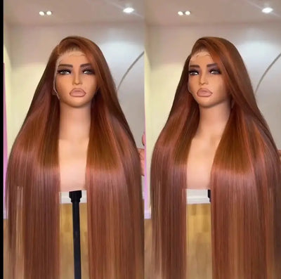 P4/350 Highlight Bone Straight HD Lace Frontal Wig Glueless