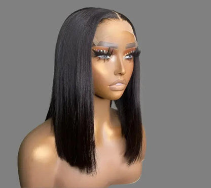 Double Drawn Straight Bob Wig, Raw Virgin Cuticle Aligned Human Hair Wigs, 13x4 HD Full Lace Front.