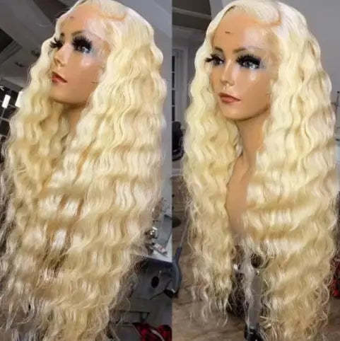 HD Glueless Pre-Plucked Human Hair Wig Brazilian Blonde 40 13X6
