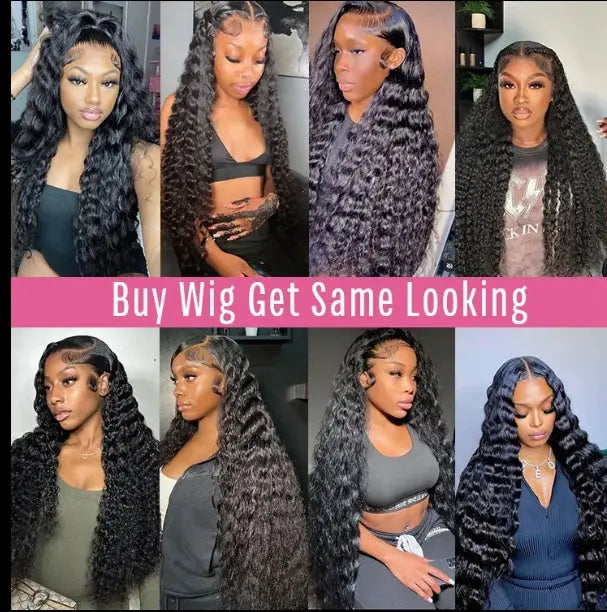 Deep Wave Cambodian Virgin Human Hair Transparent Lace 13 X4 Frontal Wig