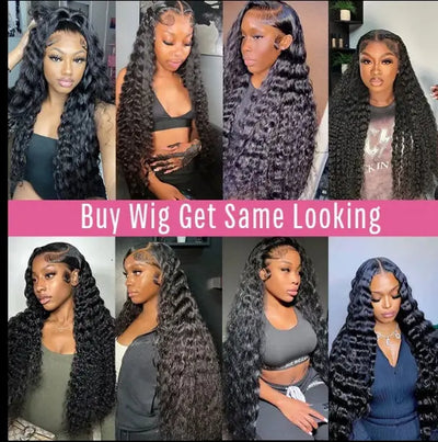 Deep Wave Cambodian Virgin Human Hair Transparent Lace 13 X4 Frontal Wig