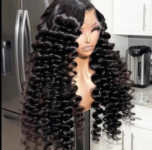 Raw Loose Wave Wigs Virgin Human Hair 13X4 Frontal Pre-plucked.