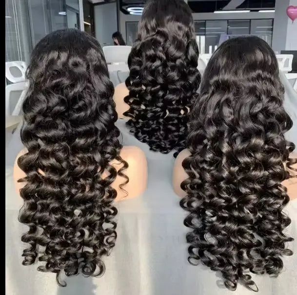 Raw Loose Wave Wigs Virgin Human Hair 13X4 Frontal Pre-plucked.