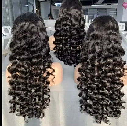 Raw Loose Wave Wigs Virgin Human Hair 13X4 Frontal Pre-plucked.