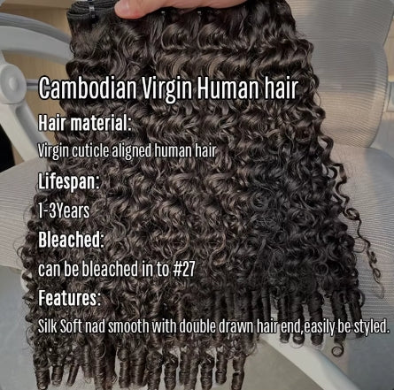 Raw Vietnamese Eurasian Curly 100% Human Double Drawn