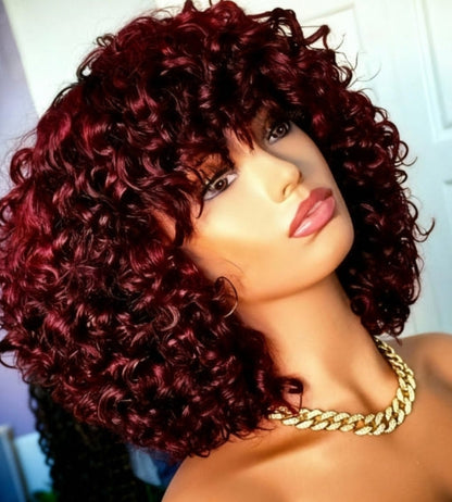 Deep curl lace front wig with 250% density from Celebrity Hair & Beauty, showcasing full, voluminous human hair extension.