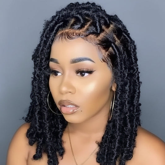 Transparent butterfly Locs Handmade Butterfly Locs Braided Wigs 12".