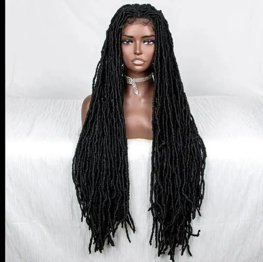 38 Inches Long Pre Twisted Goddess River Locs Braids Wig.