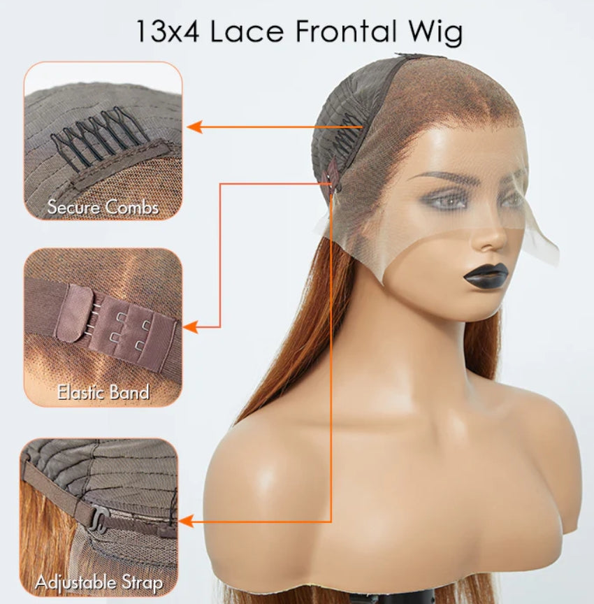 150 Percent Density 13x4 Pre Plucked Lace Frontal Wig Straight 18 To 24 Inches - Celebrity Hair & Beauty