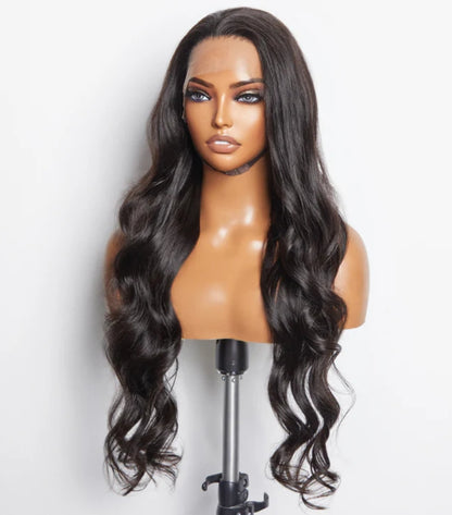 150 Density 13x6 Glueless Lace Front Wig Body Wave Natural Black 18 To 26 Inches - Celebrity Hair & Beauty