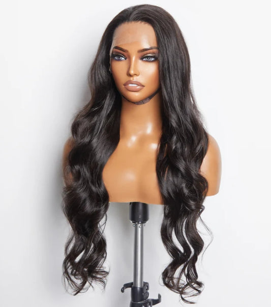 150 Density 13x6 Glueless Lace Front Wig Body Wave Natural Black 18 To 26 Inches - Celebrity Hair & Beauty