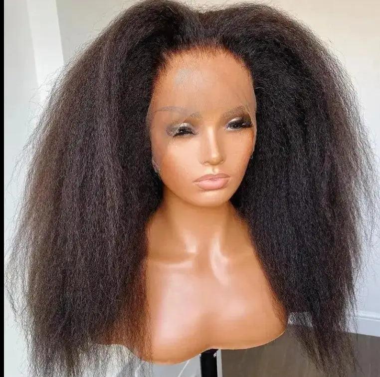 Kinky Straight Hair 13X6 220% Density Wig 100% Human Hair Hd Lace.
