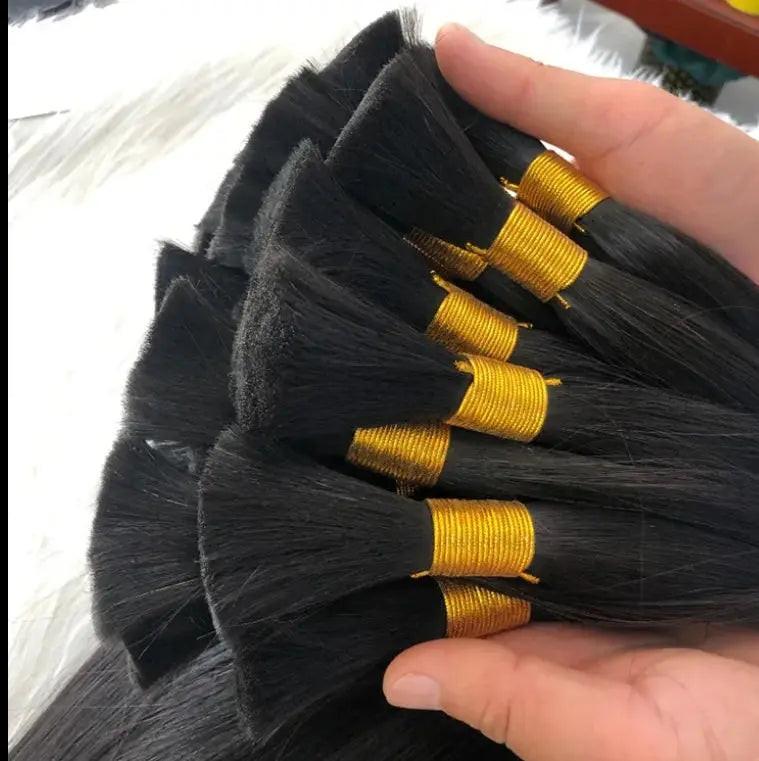 100% Human Hair Extensions and Indian Hair Bulk Extensions-10A.