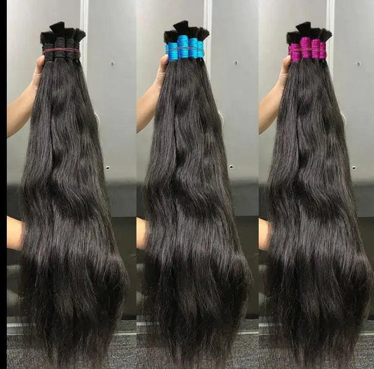 100% Human Hair Extensions and Indian Hair Bulk Extensions-10A.