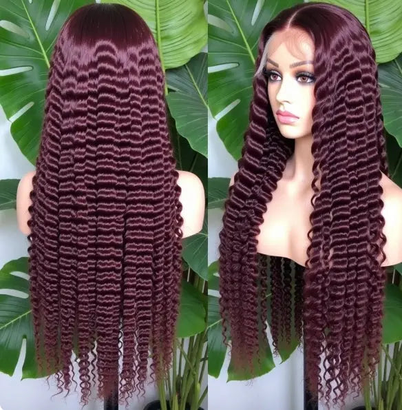 Deep Wave 200 Density HD Frontal Wig – Pre-Plucked Knotless Design Celebrity Hair & Beauty