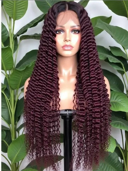 Deep Wave 200 Density HD Frontal Wig – Pre-Plucked Knotless Design Celebrity Hair & Beauty