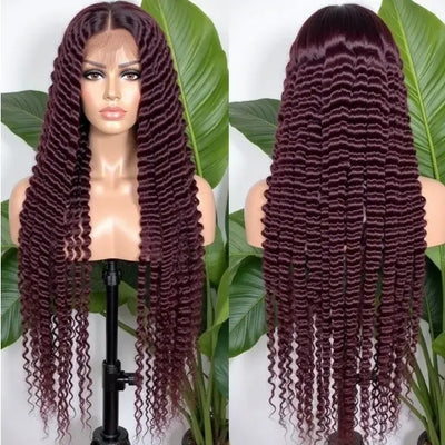 Deep Wave 200 Density HD Frontal Wig – Pre-Plucked Knotless Design Celebrity Hair & Beauty