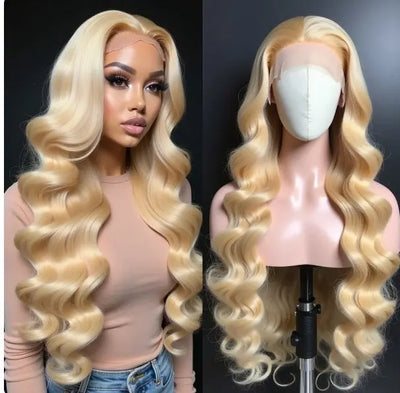 Body Wave 210% Density 13X6 HD Frontal Lace 613 Blonde Celebrity Hair & Beauty