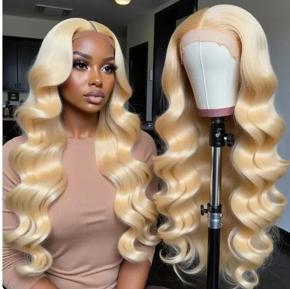 Body Wave 210% Density 13X6 HD Frontal Lace 613 Blonde Celebrity Hair & Beauty