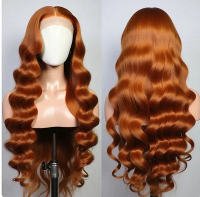 Body Wave Wig 210% Density 13X6 HD Frontal Lace Orange/Ginger Celebrity Hair & Beauty