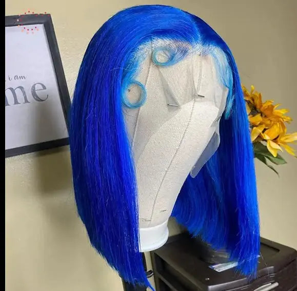 Glamour Hair Blue Bob – Vibrant Color and Trendy Style - Celebrity Hair & Beauty