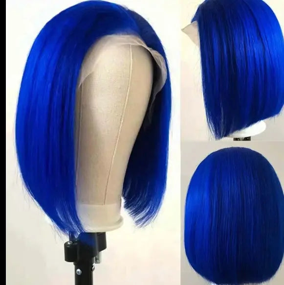 Glamour Hair Blue Bob – Vibrant Color and Trendy Style - Celebrity Hair & Beauty