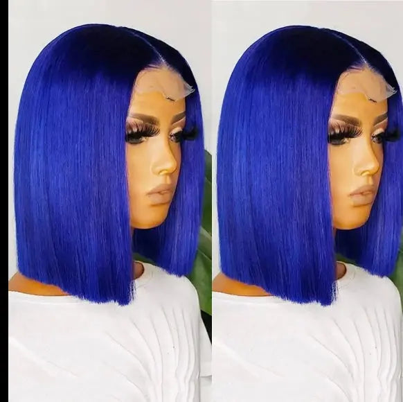 Glamour Hair Blue Bob – Vibrant Color and Trendy Style - Celebrity Hair & Beauty