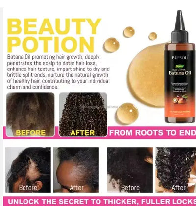 Natural Organic Raw 100% Batana Essential Oil Castor Rosemary Batana Oil for Hair Growth