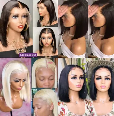Bob Sale 13x4 Transparent Lace Front Human Hair Wig Celebrity Hair & Beauty
