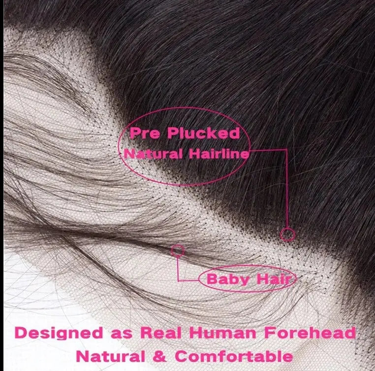 13 X 4 Lace Frontal Closure Body Wave Frontal Transparent Lace Frontals With Bangs Baby Hair Remy Human Hair Natural Color with pre-plucked natural hairline and baby hair by Alibaba