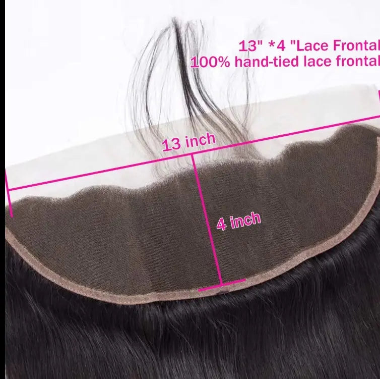Celebrity Hair & Beauty Frontal Lace Transparent 13x4 Straight Lace Closure Brazilian Human Hair – Natural Look Seamless Blend Celebrity Hair & Beauty
