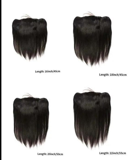 Celebrity Hair & Beauty Frontal Lace Transparent 13x4 Straight Lace Closure Brazilian Human Hair – Natural Look Seamless Blend.