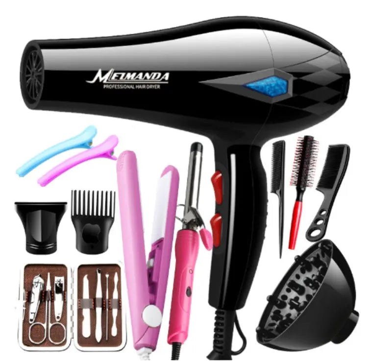 Lightweight Ionic Hair Blow Dryer With 12 Accessories Celebrity Hair & Beauty