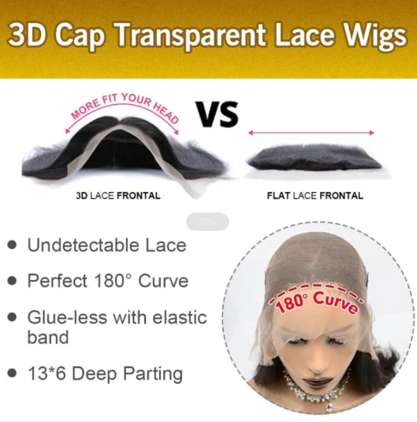 180% density Burmese curly 30'' transparent lace frontal wig, glueless 3D cap, pre-bleached 13x6 frontal.