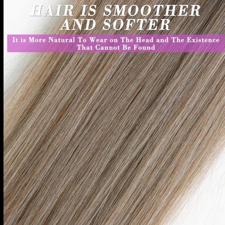 30 Inches Grey Blonde Synthetic Ponytail – Luxuriously Soft and Stylish.