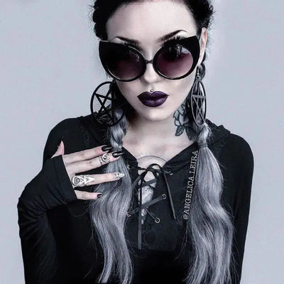 Vintage Luxury Brand Steampunk Oversized Sunglasses