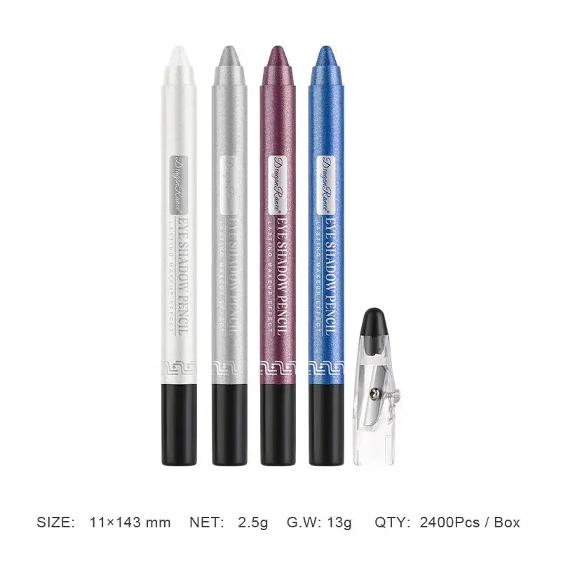 12 Colors Pearlescent Eyeshadow Pen Long Lasting Waterproof - Celebrity Hair & Beauty