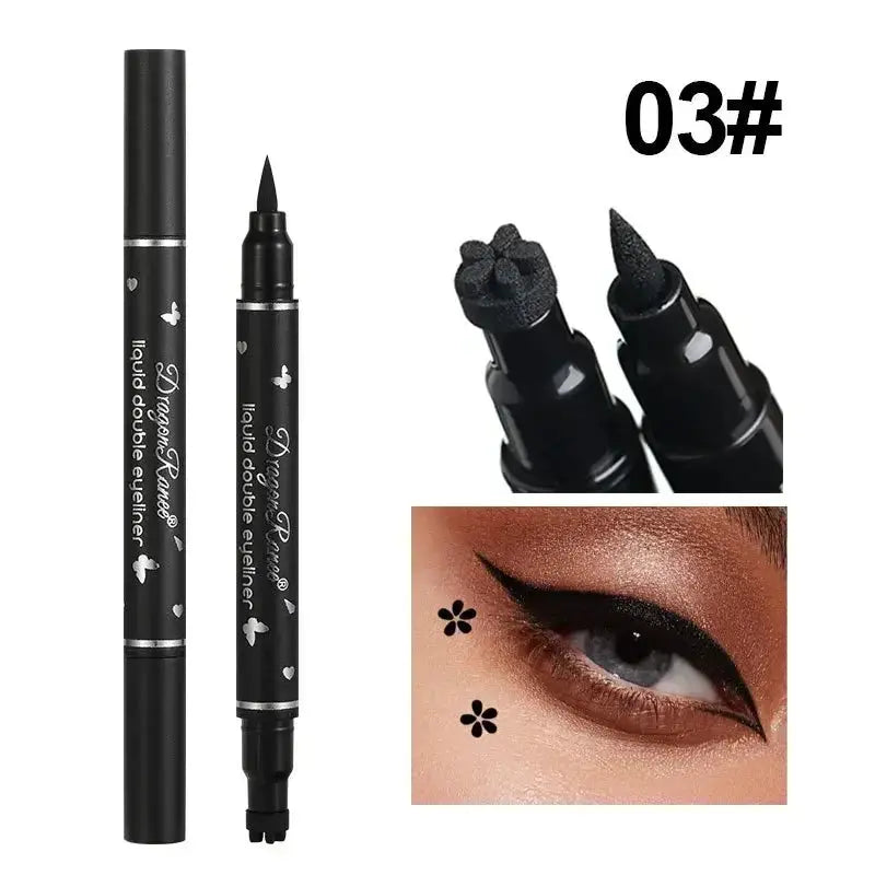 2 IN 1 Butterfly Seal Eyeliner Pen Star Moon Stamp Waterproof Celebrity Hair & Beauty
