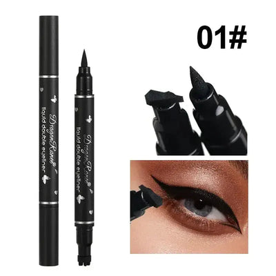 2 IN 1 Butterfly Seal Eyeliner Pen Star Moon Stamp Waterproof Celebrity Hair & Beauty