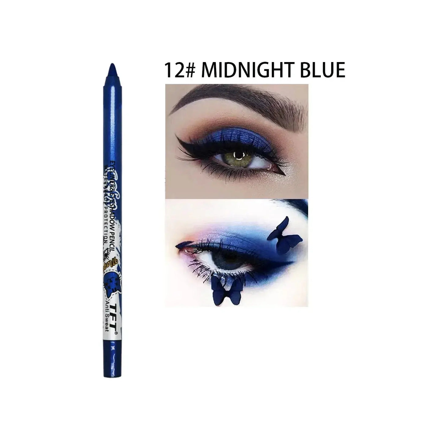 Colorful Long-lasting Eyeliner Pencil Waterproof Quick-dry No Blooming Blue Pink Eye Liner Pen Eyes Makeup Cosmetics Tools 12