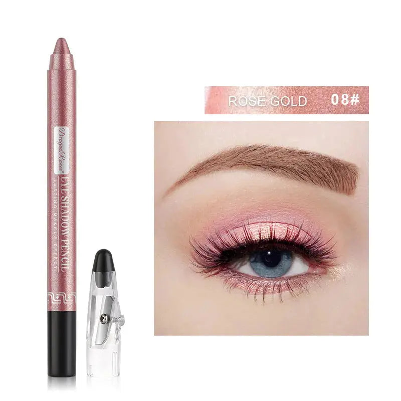 12 Colors Pearlescent Eyeshadow Pen Long Lasting Waterproof - Celebrity Hair & Beauty