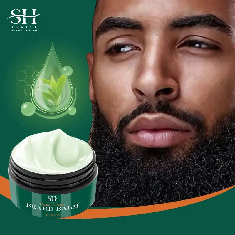 Beard Growth Kit For Men Tea Tree Hair Enhancer Thicker Beard Care Oil Nourishing Moisturizing Beard Conditioner Anti Hair Loss Celebrity Hair & Beauty