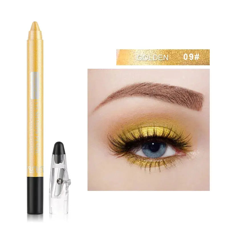 12 Colors Pearlescent Eyeshadow Pen Long Lasting Waterproof - Celebrity Hair & Beauty