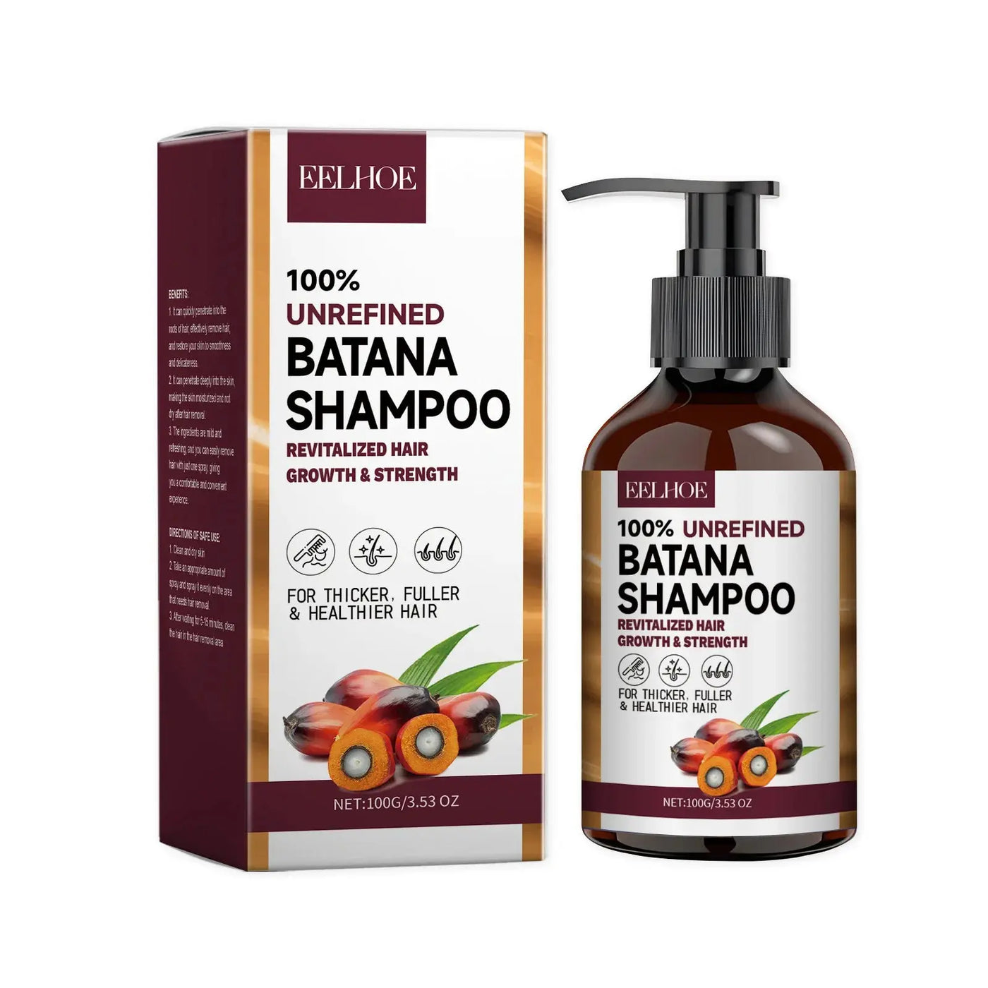 Batana Oil Hair Conditioner Moisturizing for Damaged Hair Roots Repair Anti Drying Revitalizing the Hairs Keratin Hair Shampoo 100g