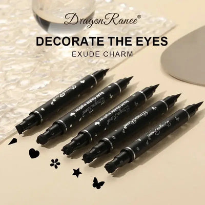 2 IN 1 Butterfly Seal Eyeliner Pen Star Moon Stamp Waterproof Celebrity Hair & Beauty