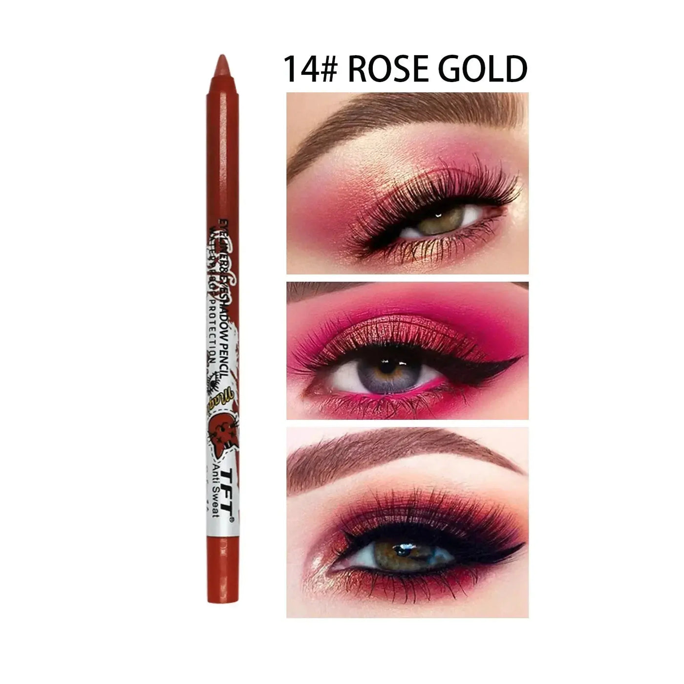Colorful Long-lasting Eyeliner Pencil Waterproof Quick-dry No Blooming Blue Pink Eye Liner Pen Eyes Makeup Cosmetics Tools 14