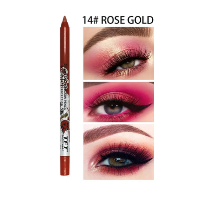 Colorful Long-lasting Eyeliner Pencil Waterproof Quick-dry No Blooming Blue Pink Eye Liner Pen Eyes Makeup Cosmetics Tools 14