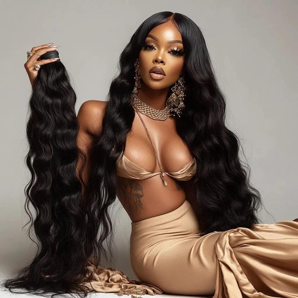 Raw Natural Wavy Hair Extensions 100% Virgin Hair.