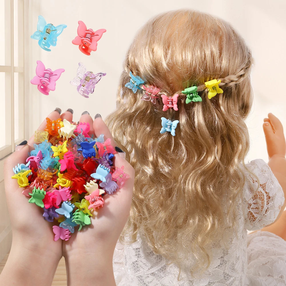 10/20/30Pcs New Colorful Butterfly Mini Hair Clip Accessories