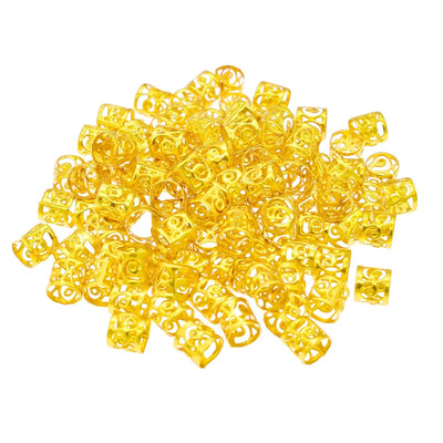 100Pcs Lot Golden Silver Hair Rings Dreadlock Beads Clips